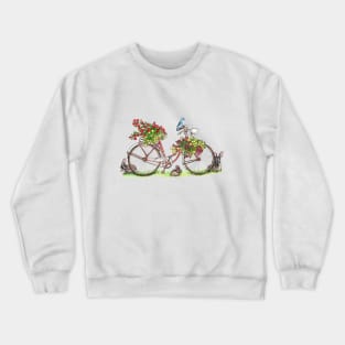 Bikes, Blooms, Bunnies and Birds Crewneck Sweatshirt